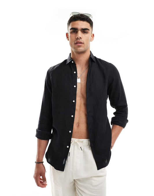 Casual Linen Long Sleeve Shirt