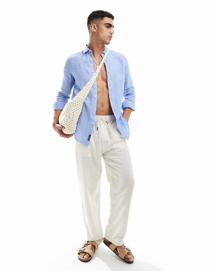 Casual Linen Long Sleeve Shirt