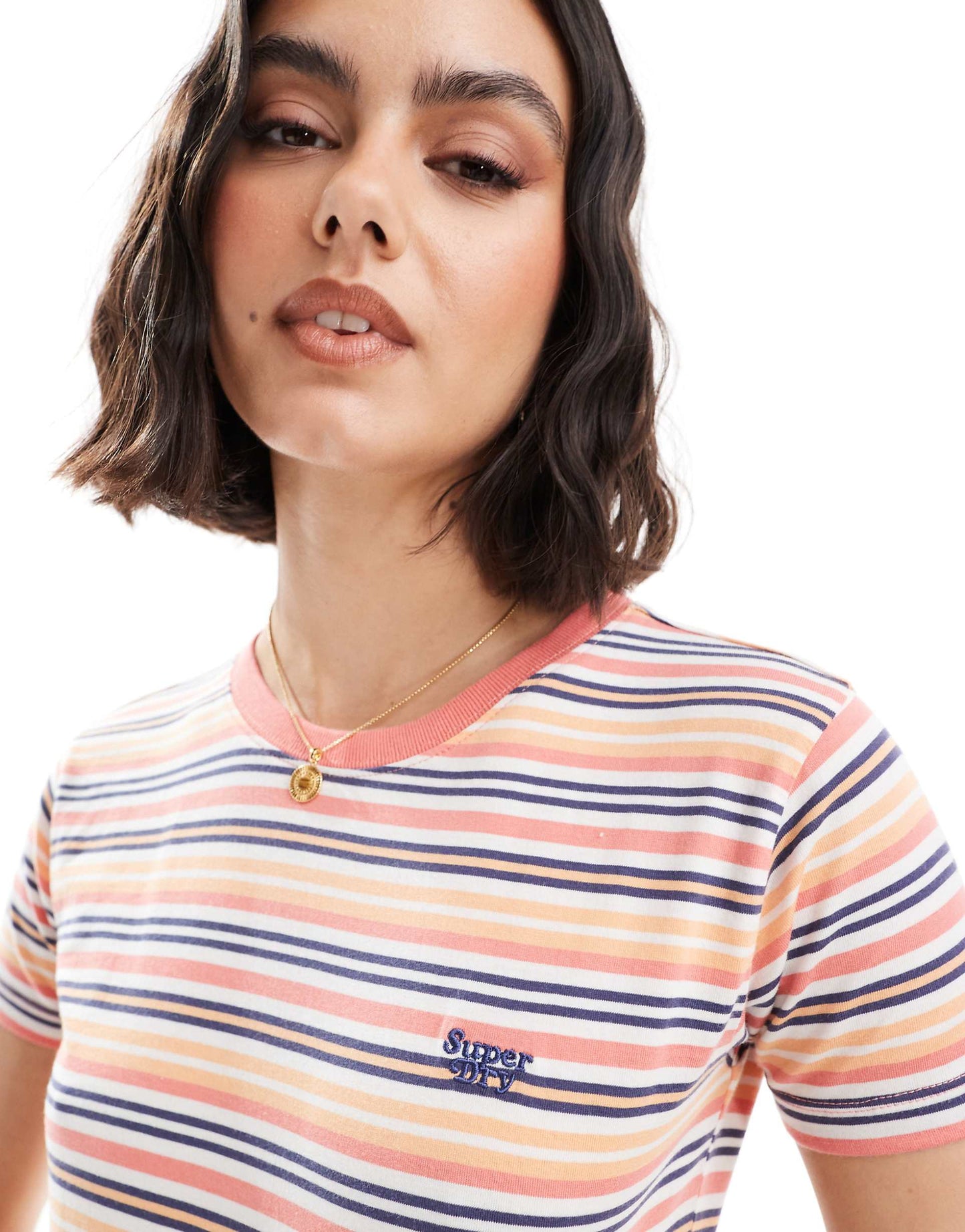 Essential Logo Striped Fitted T-Shirt