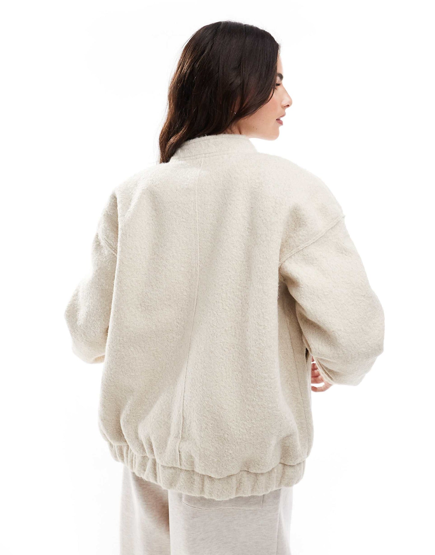Slouchy Textured Bomber Jacket
