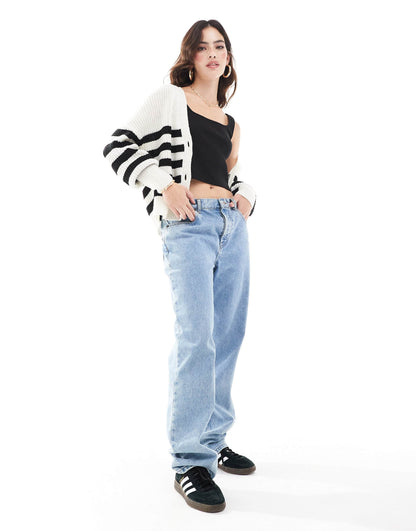 Button Through Chunky Rib Cardigan