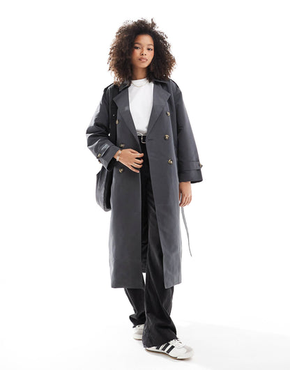Longline Belted Trench Coat