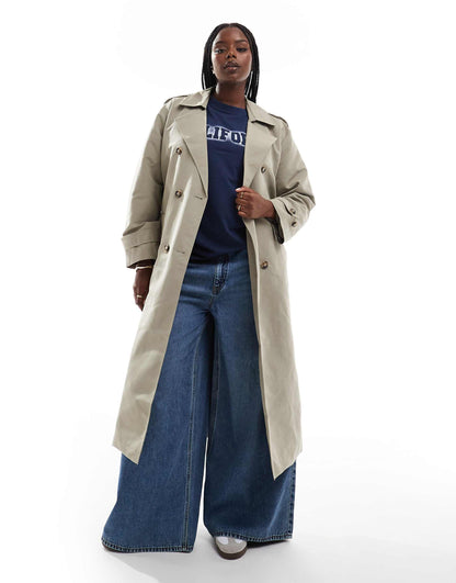 Curve Longline Belted Trench Coat