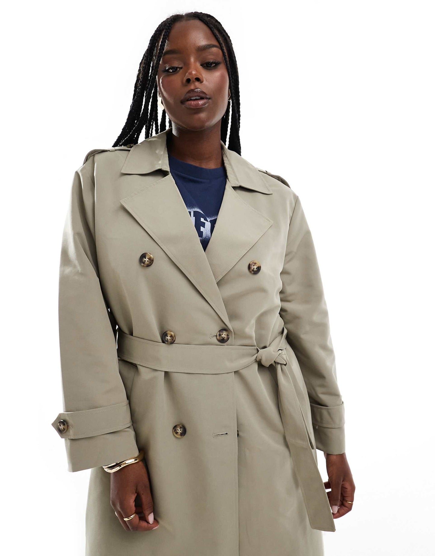 Curve Longline Belted Trench Coat