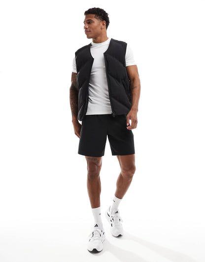 Insulated Running Puffer Gilet With Zip Phone Pockets