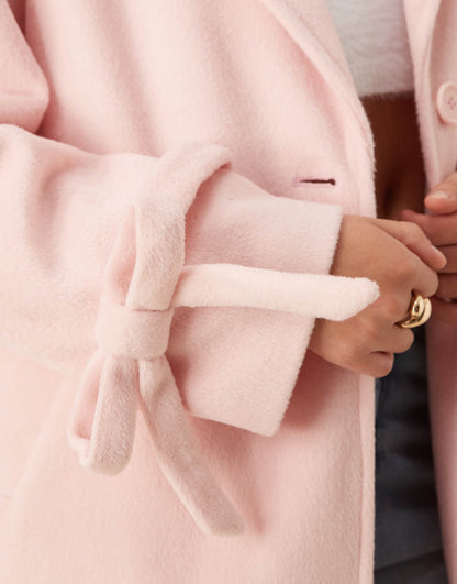 Exclusive Bow Sleeve Maxi Formal Coat