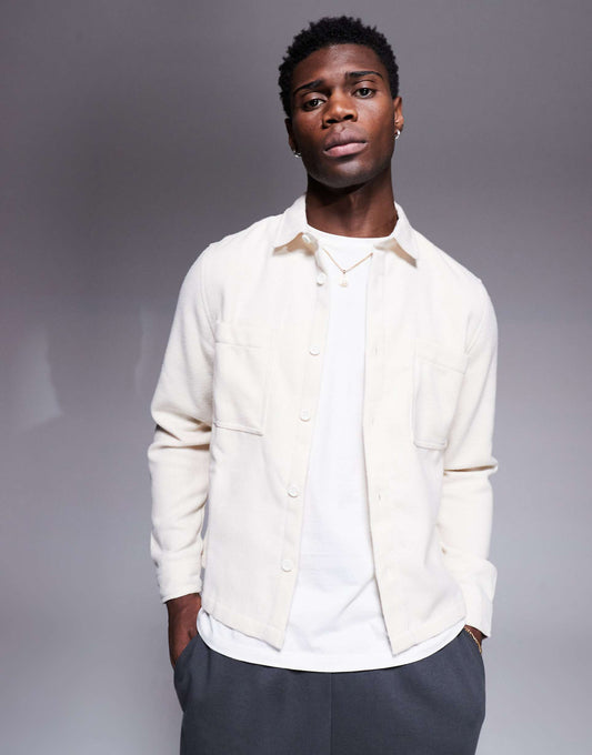 Boxy Wool Blend Overshirt
