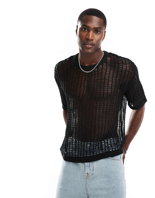 Loose Knitted T-Shirt