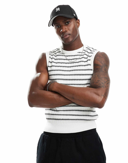 Knitted Stripe Vest