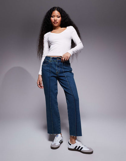 Petite Slim Jean With Seam Detail