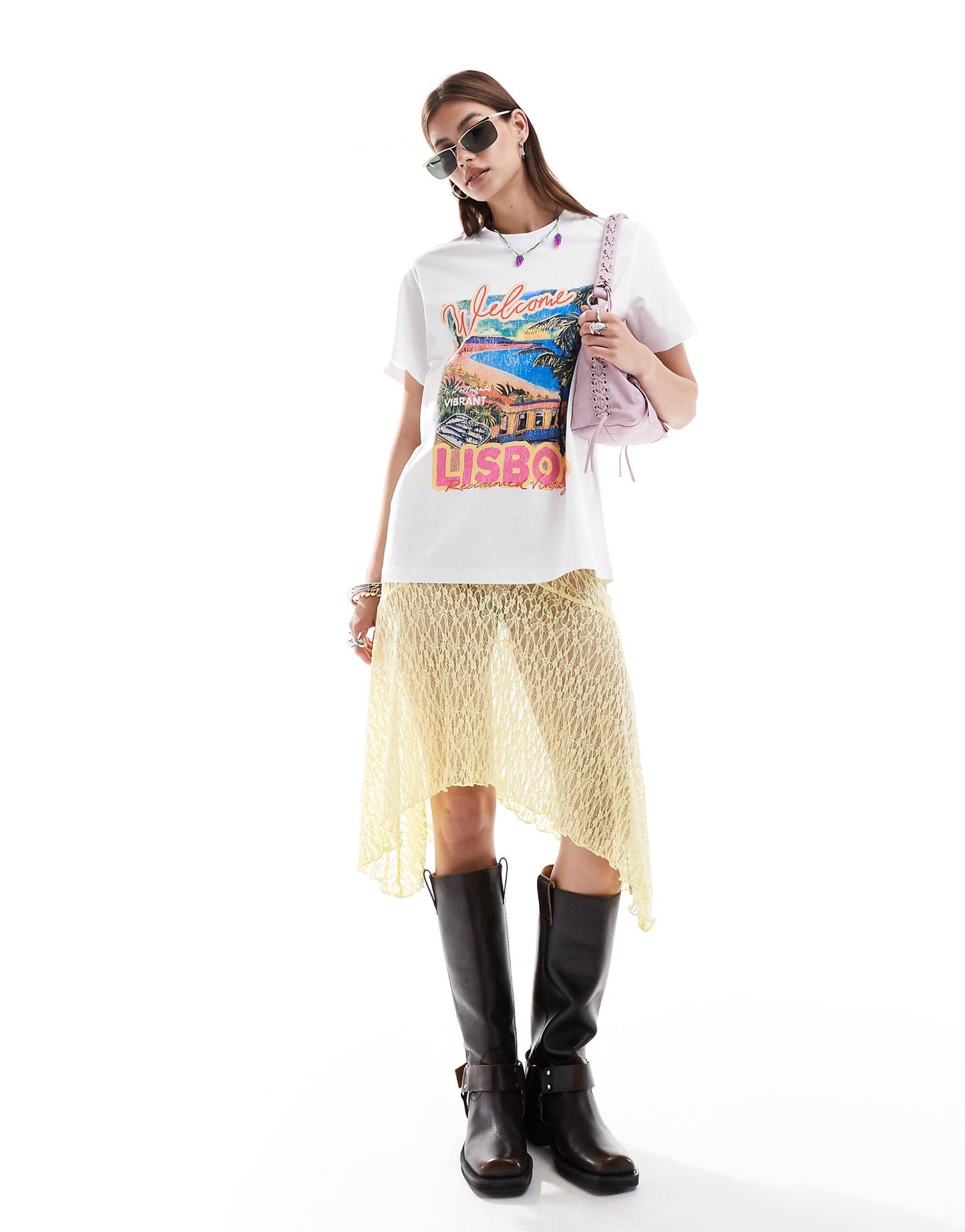 Oversized T-Shirt With Lisbon Print