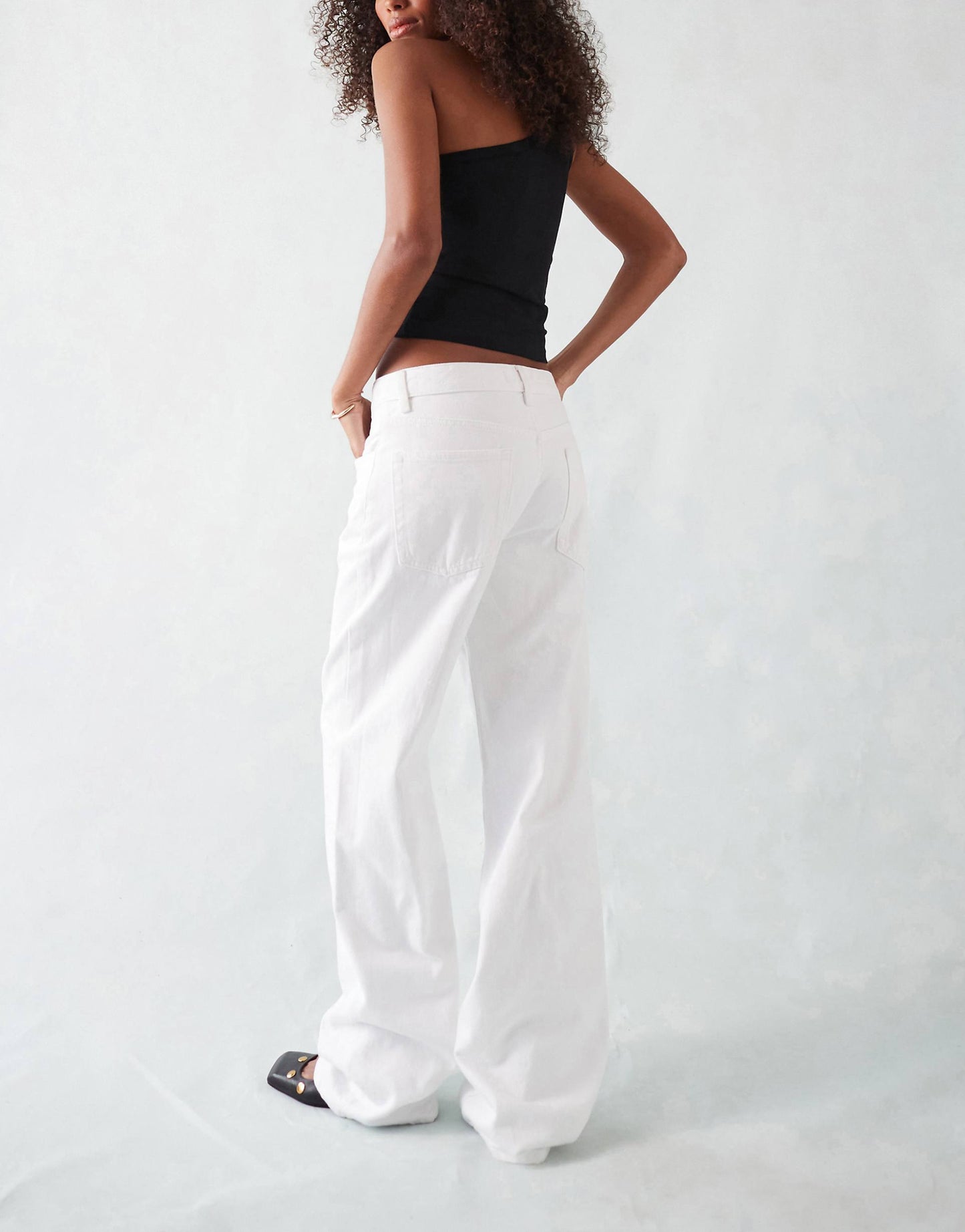 Mid Rise Straight Leg Jeans