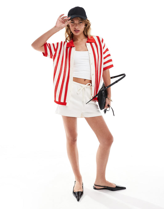 Crochet Knitted Tipped Top