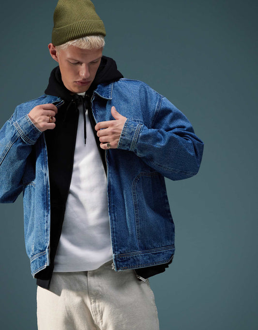 Oversized Denim Worker Jacket