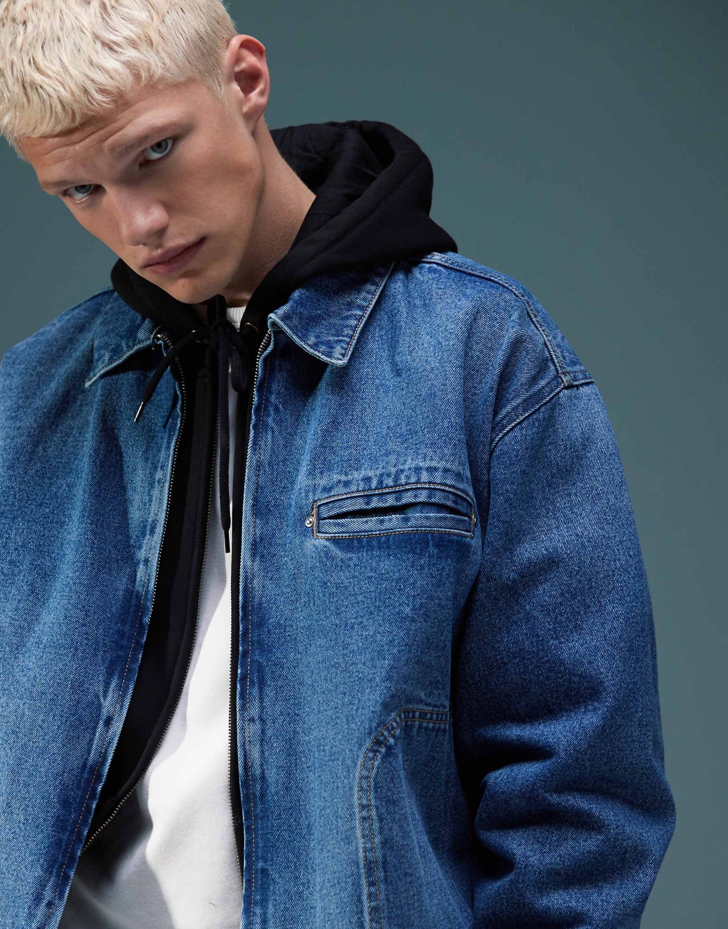 Oversized Denim Worker Jacket