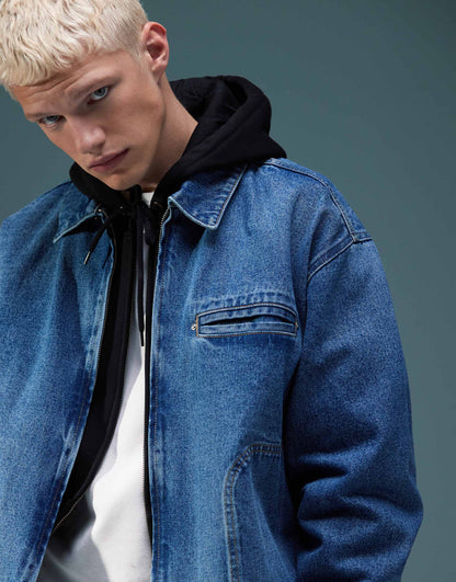 Oversized Denim Worker Jacket