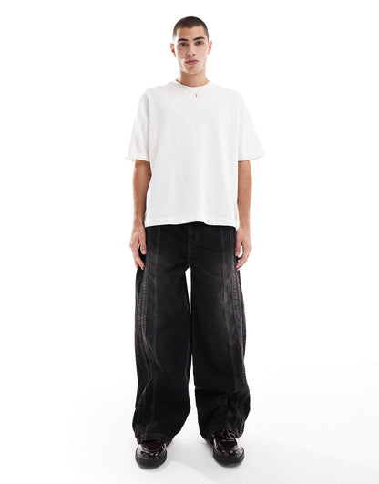 Co-Ord Super Baggy Jeans With Seam Details