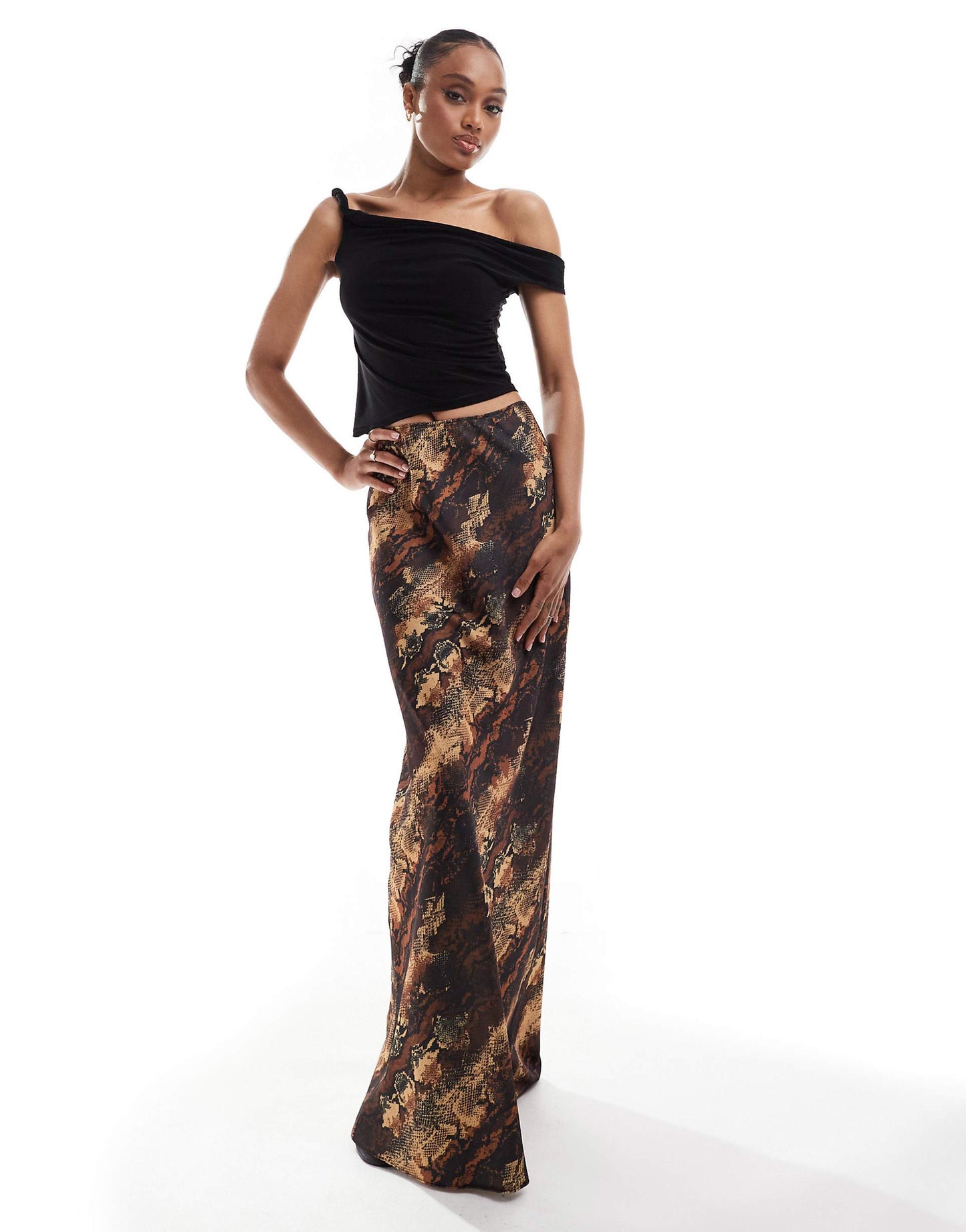 Tall Satin Bias Maxi Skirt