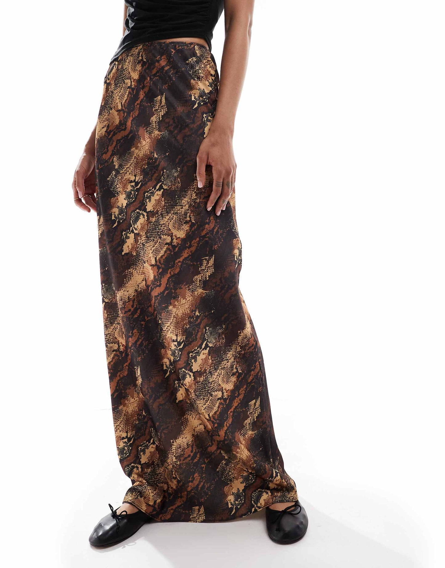 Tall Satin Bias Maxi Skirt