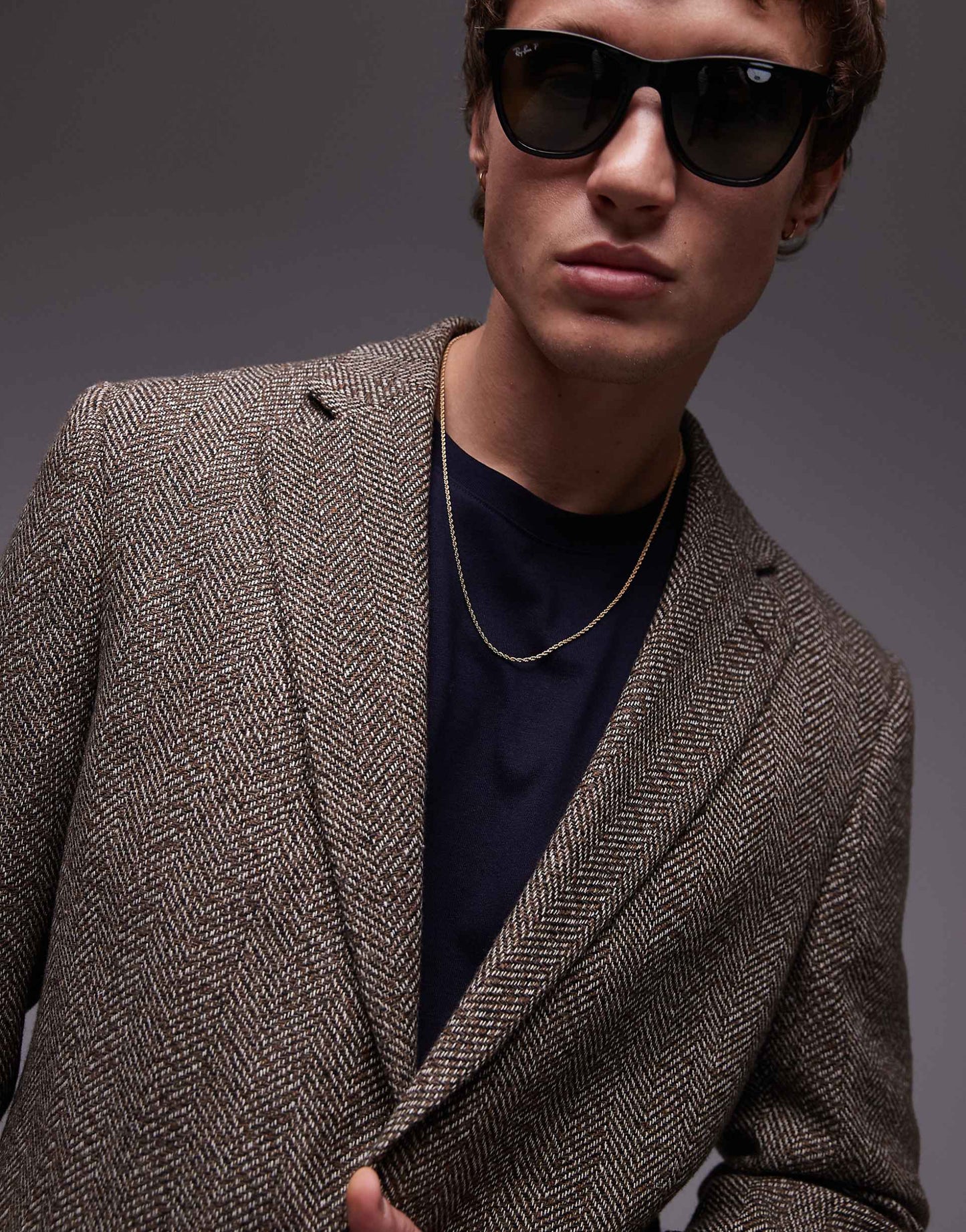 Relaxed Textured Suit Blazer