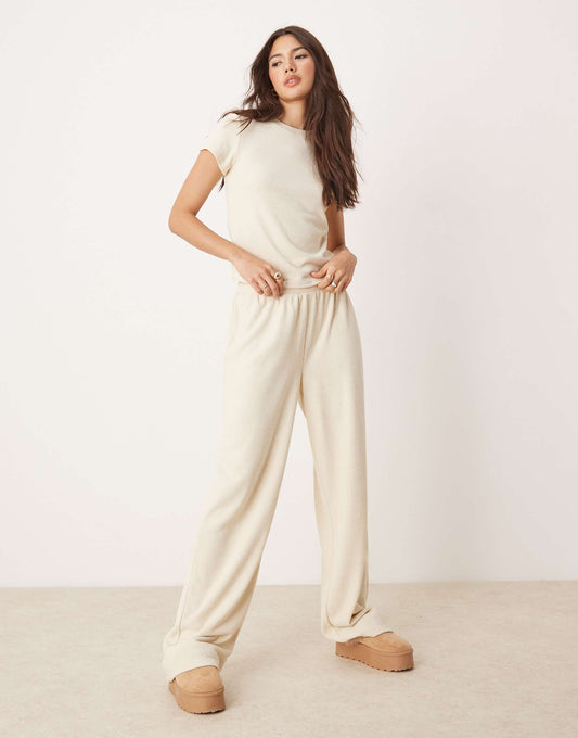 Mix & Match Lounge Fluffy Sock Wide Leg Trouser