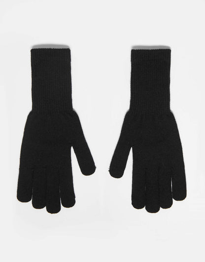 Man Plain Knit Touch Screen Gloves