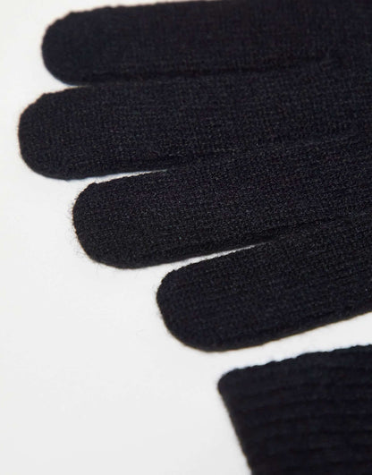 Man Plain Knit Touch Screen Gloves