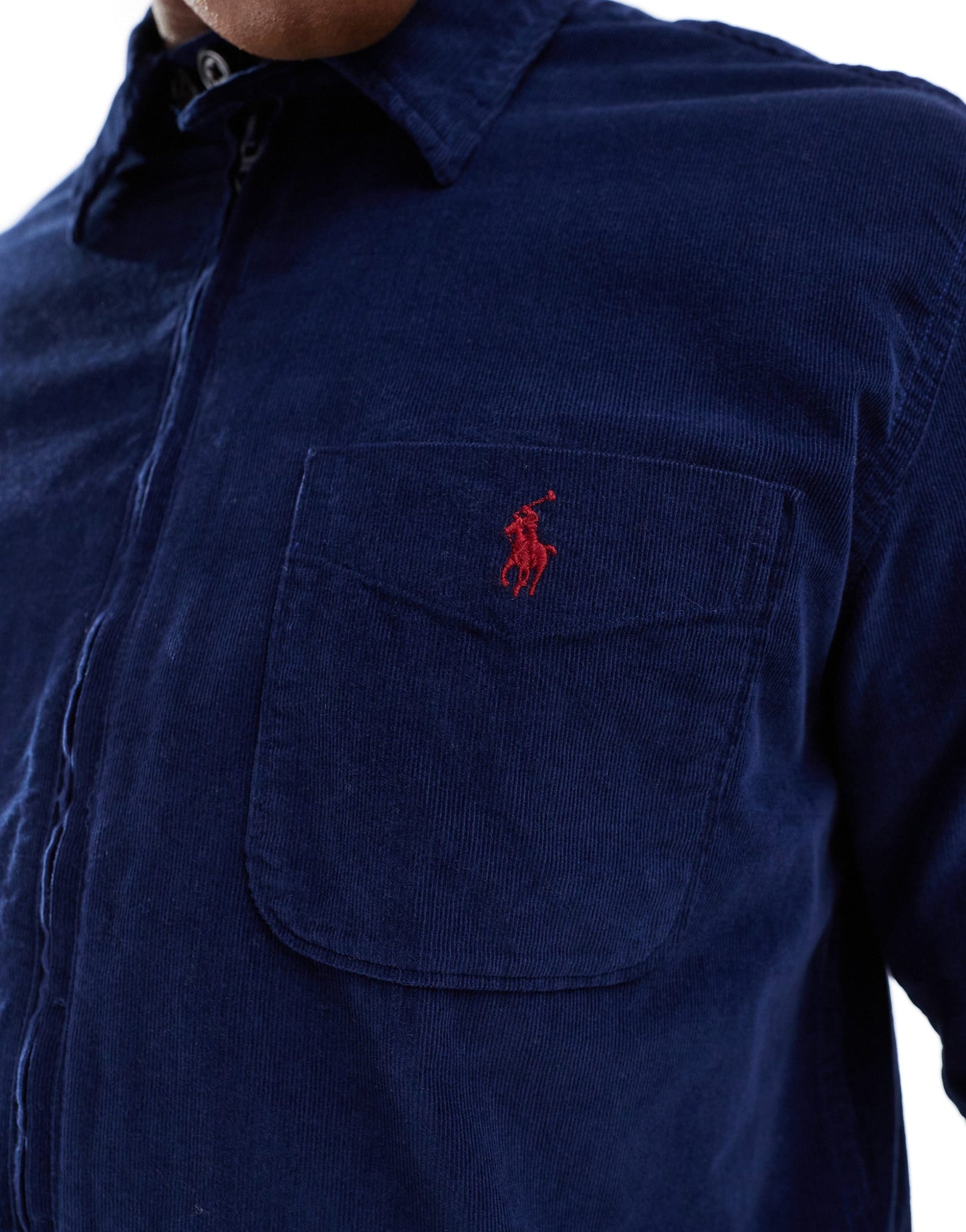 Icon Logo Zip Front Cord Overshirt Classic Oversized Fit