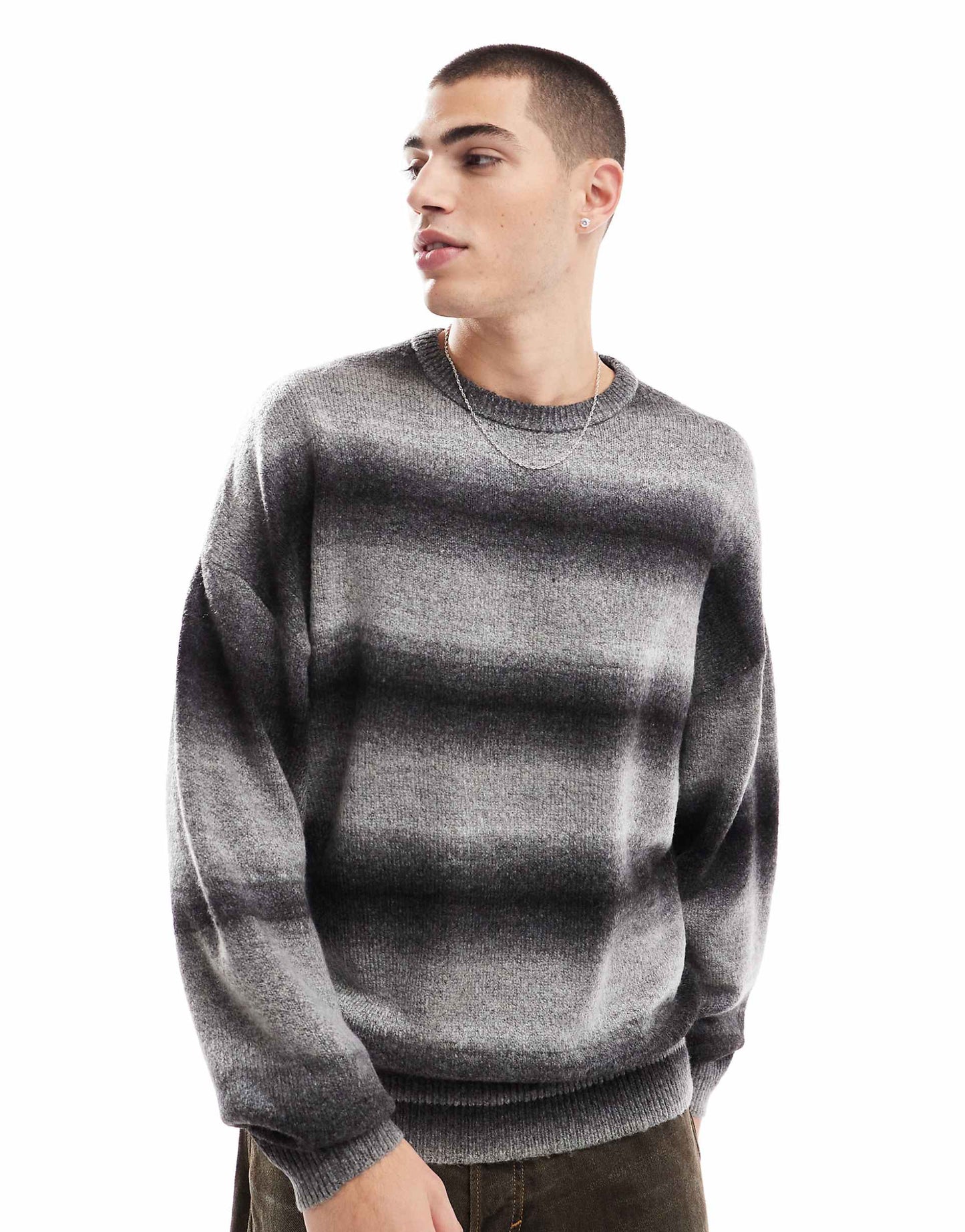 Oversized Ombre Stripe Jumper