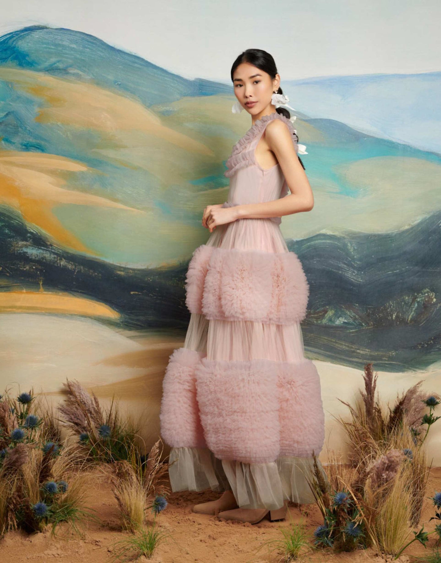 Dream Tulle Ruffle Maxi Dress