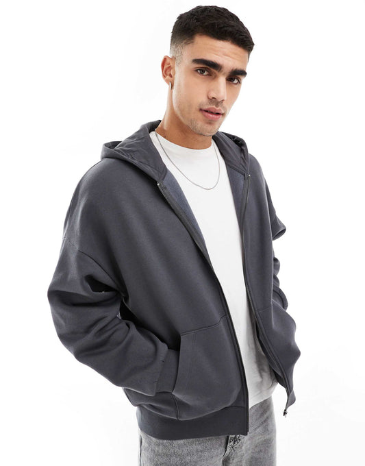 Oversized Double Zip Hoody