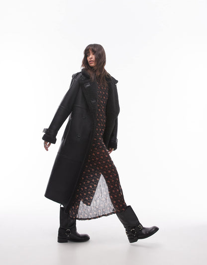 Oversized Aviator Borg Coat