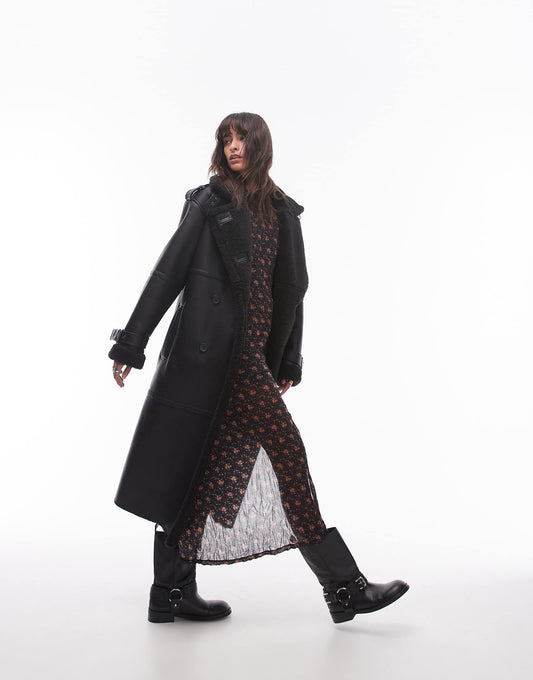 Oversized Aviator Borg Coat