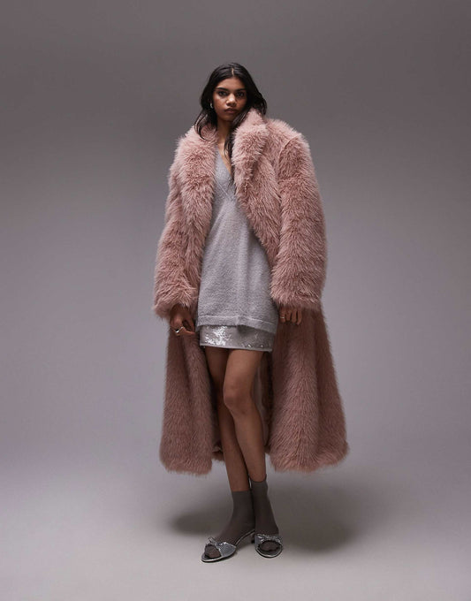 Faux Fur Long Coat