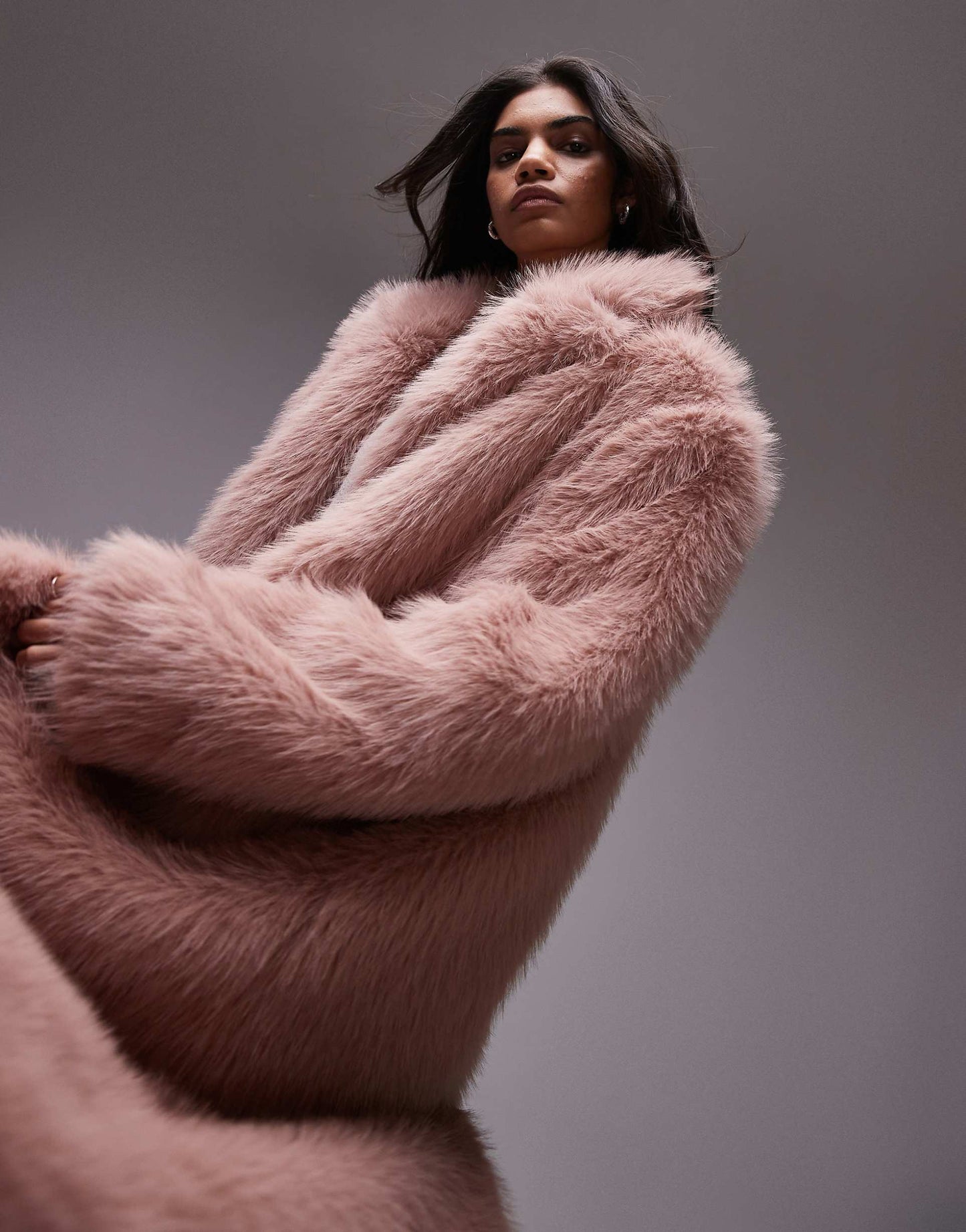 Faux Fur Long Coat