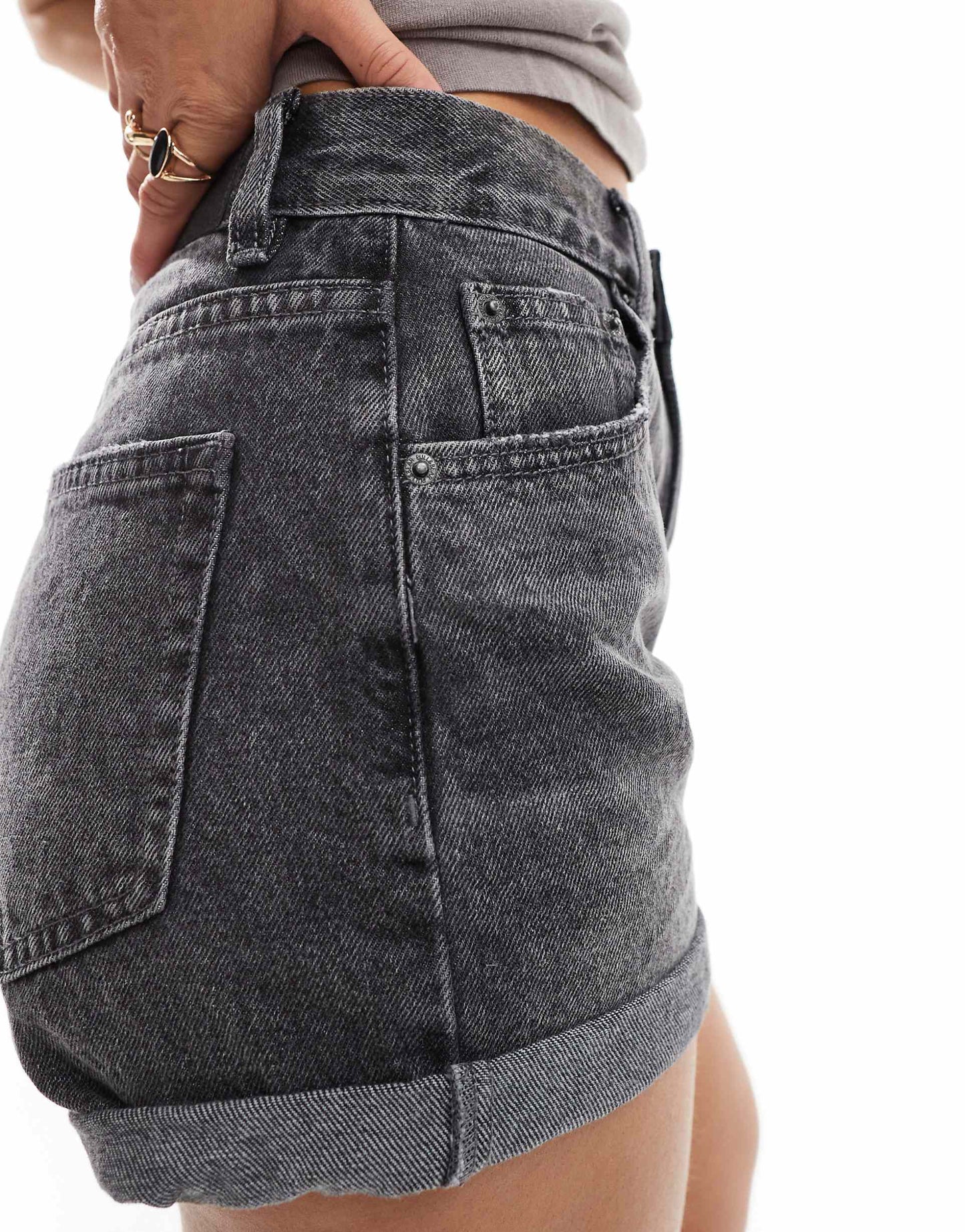 Denim Mom Short