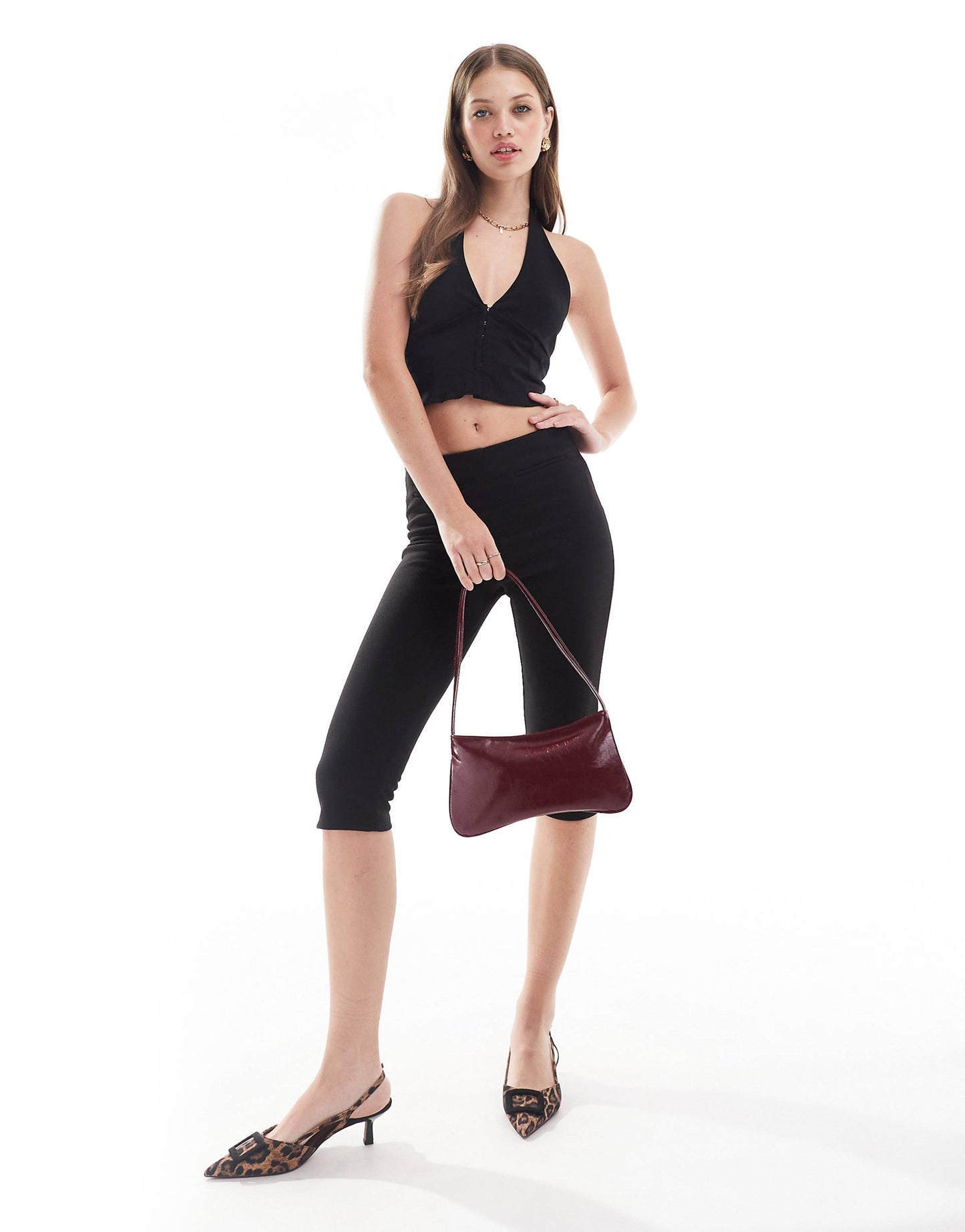 Bengaline Hook & Eye Detail Halterneck Top