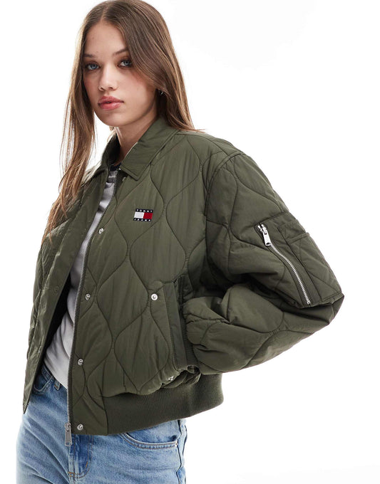 Onion Quilted Bomber Jacket