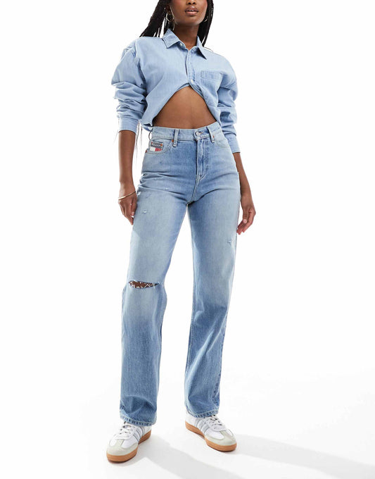 Izzie High Rise Slim Straight Jeans