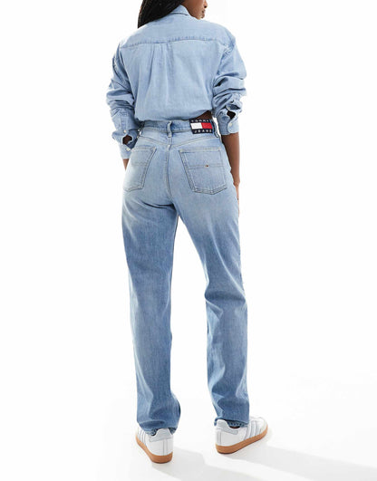 Izzie High Rise Slim Straight Jeans