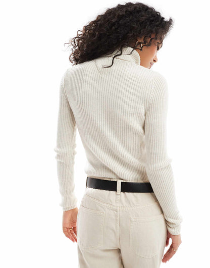 Turtleneck Long Sleeve Knit Top