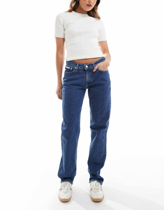 Jeans Low Rise Straight Leg Jeans