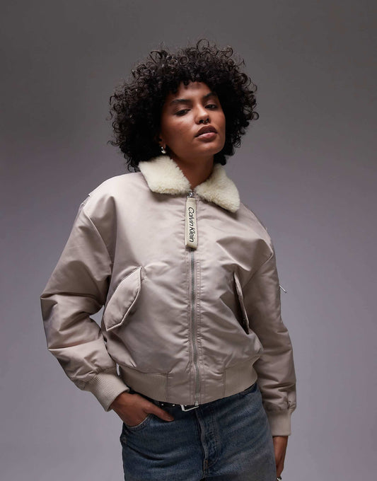 Sherpa Collar Aviator Jacket