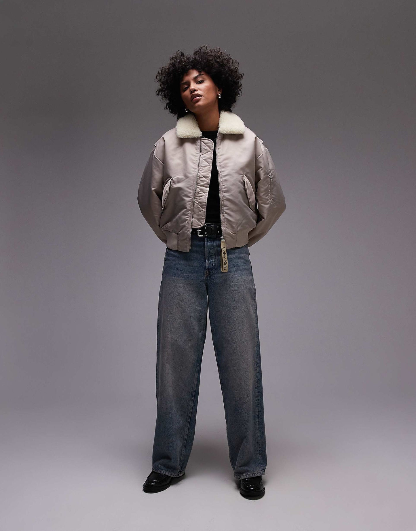 Sherpa Collar Aviator Jacket