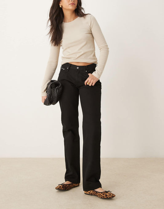 Jeans Low Rise Straight Leg Jeans