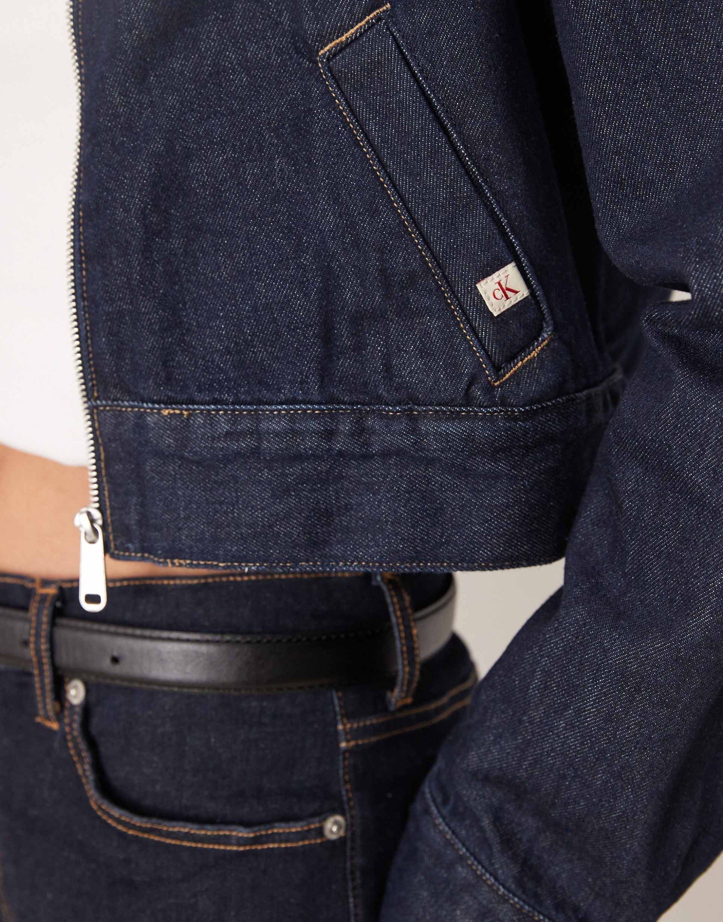 Zip Thru Denim Jacket