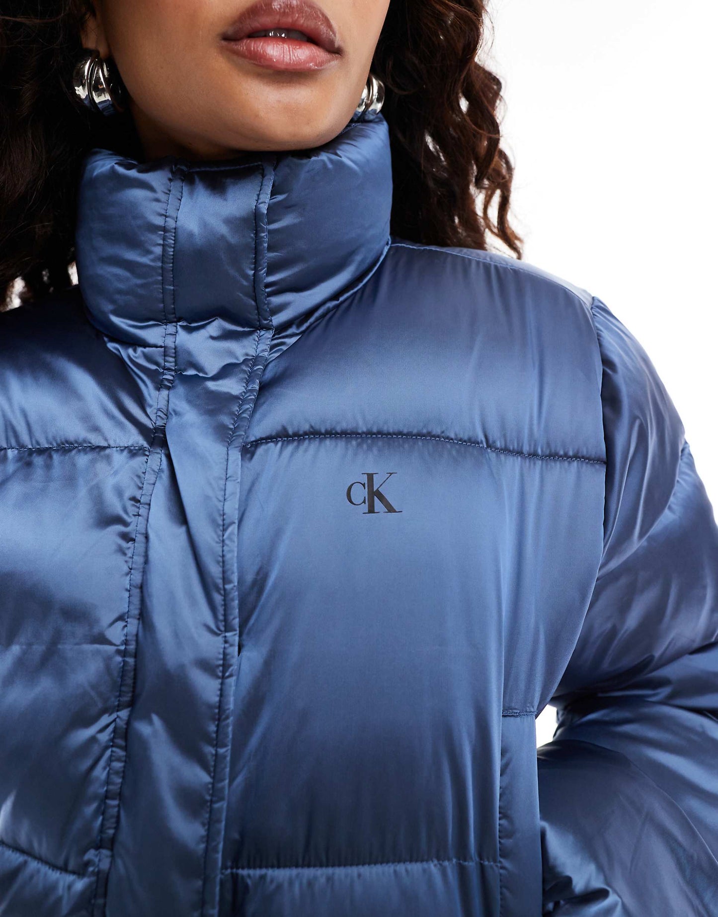 Cropped Shiny Puffer Jacket
