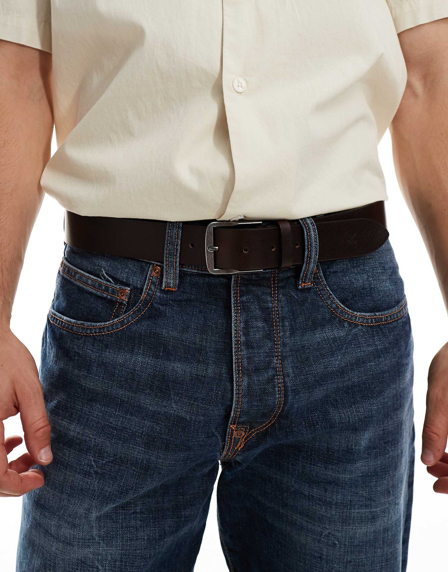 Jeans Classic Flat Leather Belt