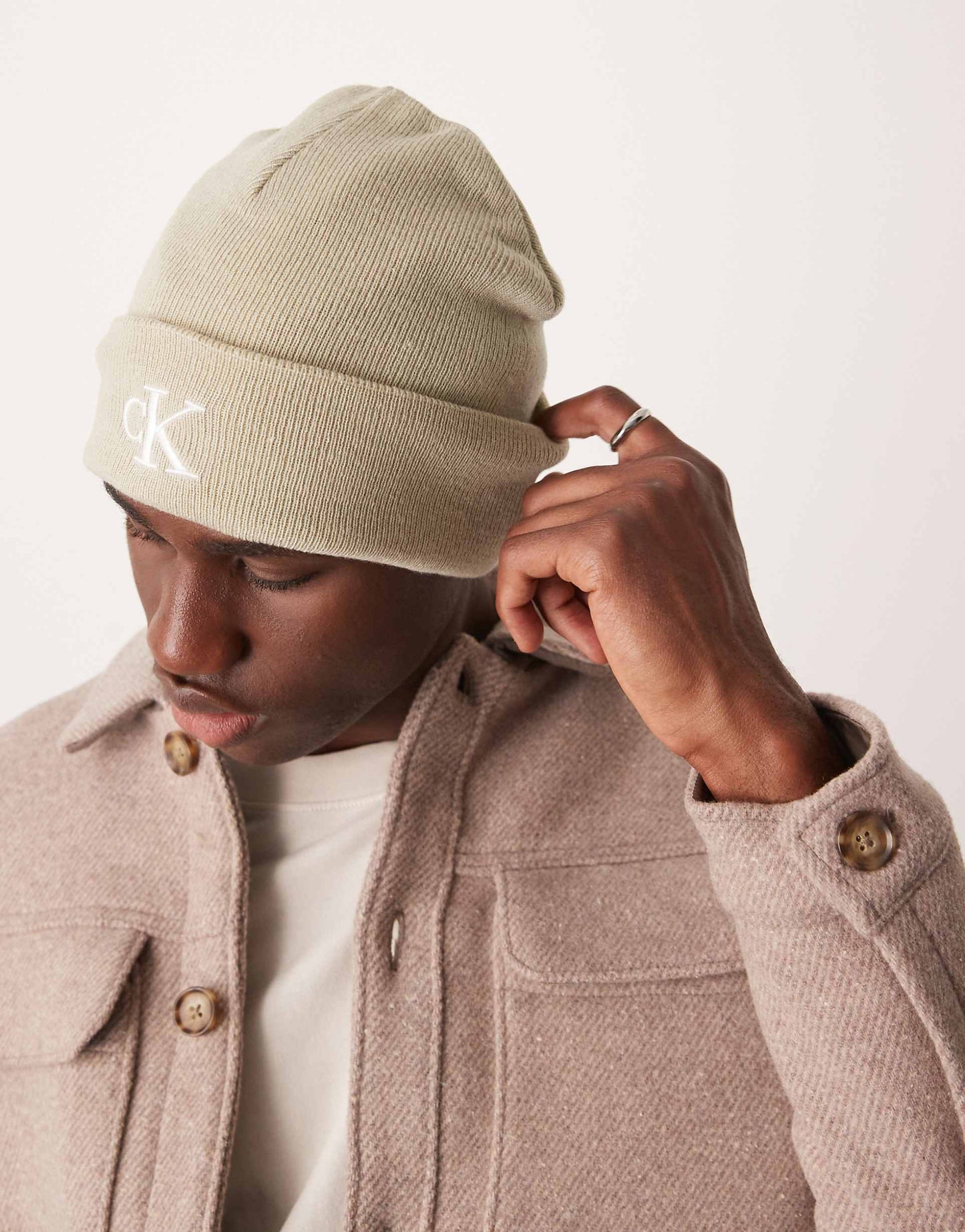 Jeans Monologo Embroidered Beanie