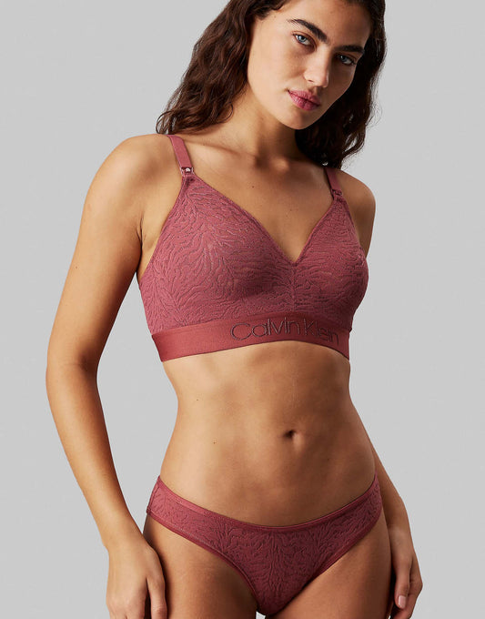 Maternity Intrinsic Nursing Unlined Plunge Triangle Patterned Bralette